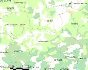 Poziția localității Cambounès