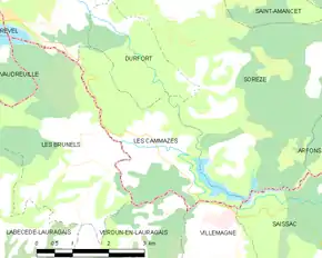 Poziția localității Les Cammazes