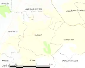 Poziția localității Castanet