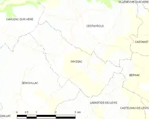 Poziția localității Fayssac