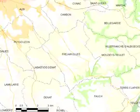 Poziția localității Fréjairolles
