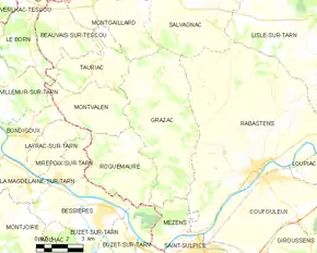 Poziția localității Grazac