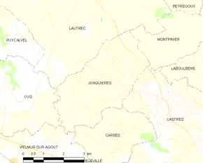 Poziția localității Jonquières