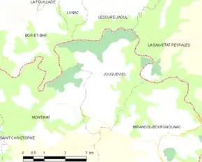Poziția localității Jouqueviel