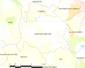 Poziția localității Labastide-Gabausse