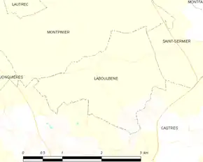 Poziția localității Laboulbène