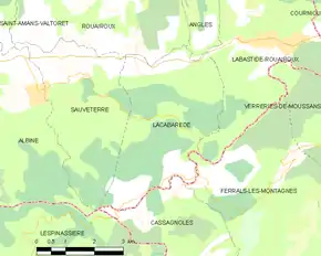 Poziția localității Lacabarède
