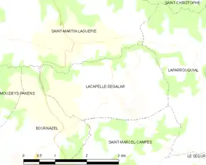 Poziția localității Lacapelle-Ségalar