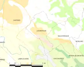 Poziția localității Lagarrigue