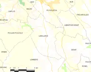 Poziția localității Lamillarié