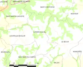Poziția localității Laparrouquial