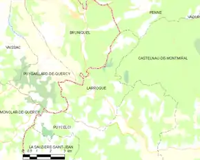 Poziția localității Larroque