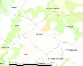 Poziția localității Loubers