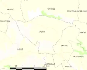 Poziția localității Magrin