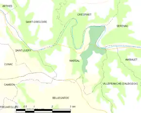 Poziția localității Marsal