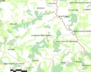 Poziția localității Le Masnau-Massuguiès