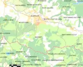 Poziția localității Mazamet