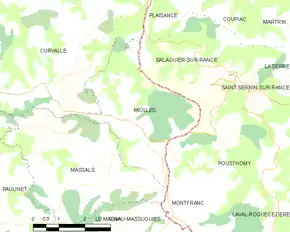 Poziția localității Miolles