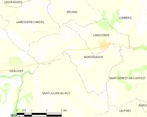 Poziția localității Montdragon