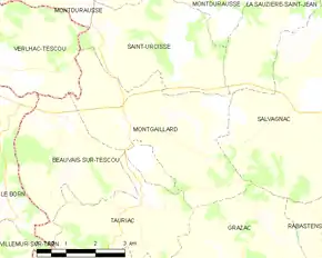 Poziția localității Montgaillard