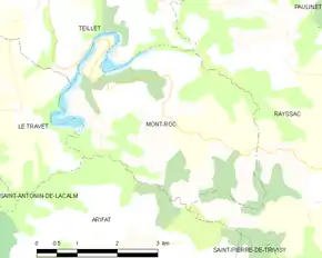 Poziția localității Mont-Roc