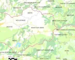 Poziția localității Murat-sur-Vèbre