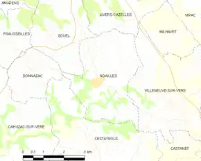 Poziția localității Noailles