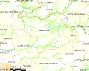 Poziția localității Pampelonne