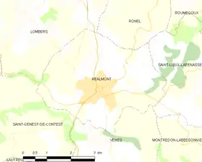 Poziția localității Réalmont