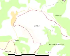 Poziția localității Le Riols