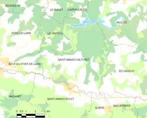 Poziția localității Saint-Amans-Valtoret