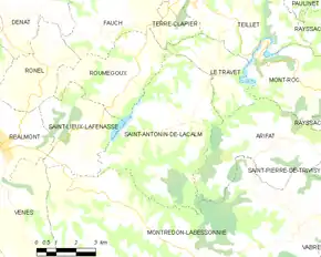 Poziția localității Saint-Antonin-de-Lacalm