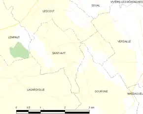 Poziția localității Saint-Avit