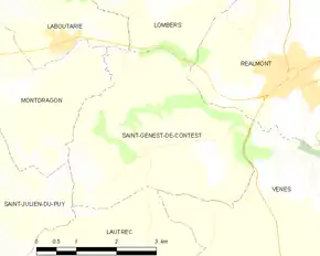 Poziția localității Saint-Genest-de-Contest