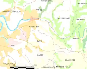 Poziția localității Saint-Juéry