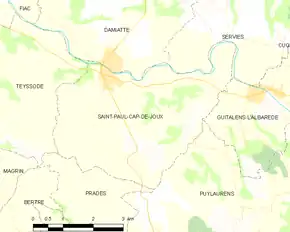 Poziția localității Saint-Paul-Cap-de-Joux