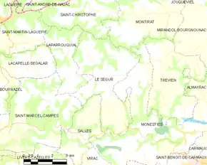 Poziția localității Le Ségur