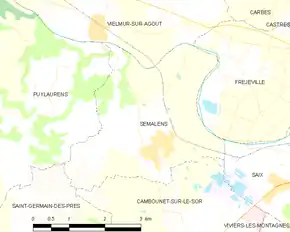 Poziția localității Sémalens