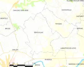 Poziția localității Senouillac