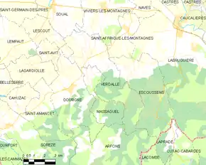 Poziția localității Verdalle
