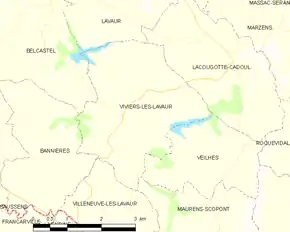 Poziția localității Viviers-lès-Lavaur