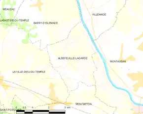 Poziția localității Albefeuille-Lagarde