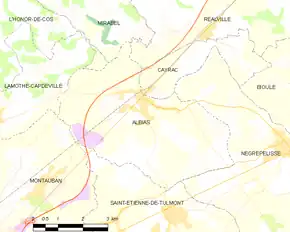 Poziția localității Albias