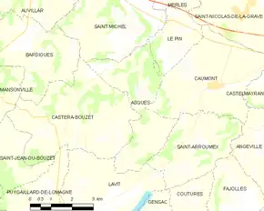 Poziția localității Asques