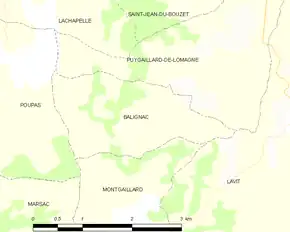 Poziția localității Balignac