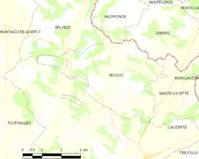 Poziția localității Bouloc