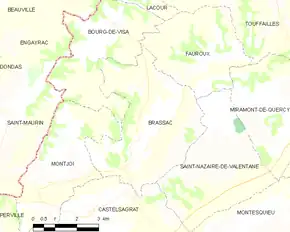 Poziția localității Brassac