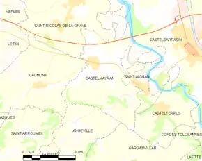 Poziția localității Castelmayran