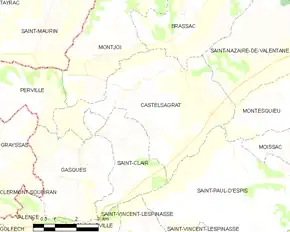 Poziția localității Castelsagrat