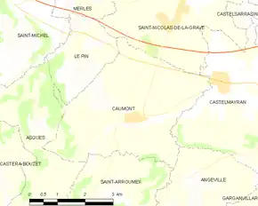 Poziția localității Caumont